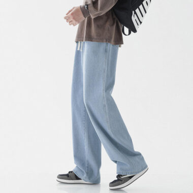 High-quality autumn loose straight men jeans factory style