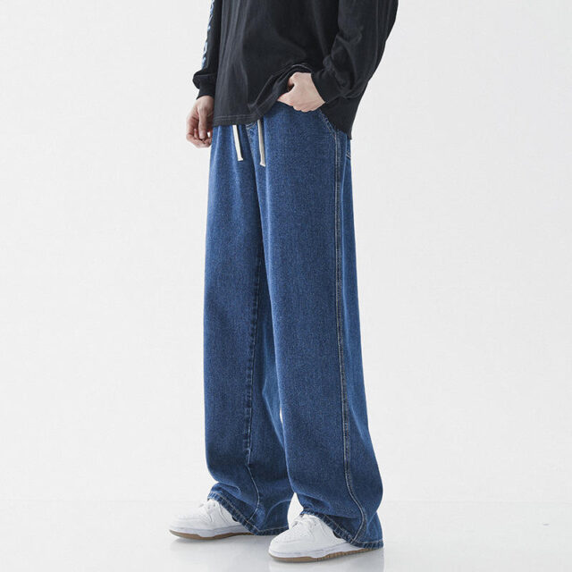 High-quality autumn loose straight men jeans factory style