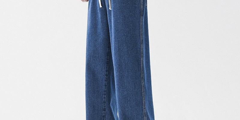 High-quality autumn loose straight men jeans factory style