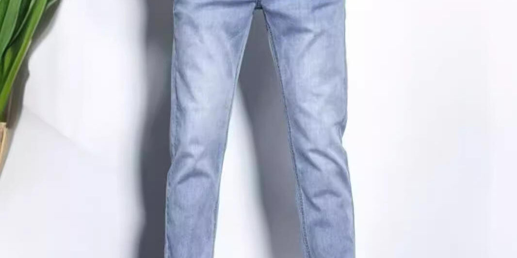 Summer slim casual men jeans lightweight wholesale denim