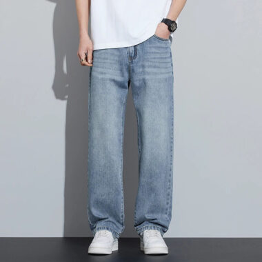 Casual summer men jeans lightweight denim style