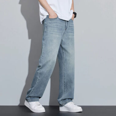 Casual summer men jeans lightweight denim style