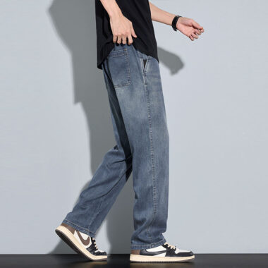 Casual summer men jeans lightweight denim style