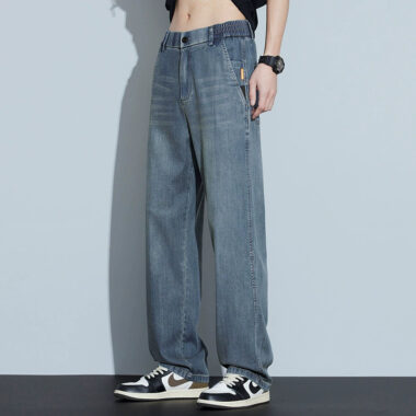 Casual summer men jeans lightweight denim style