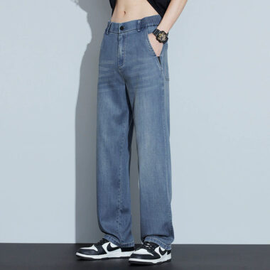 Casual summer men jeans lightweight denim style