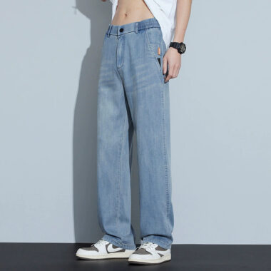 Casual summer men jeans lightweight denim style