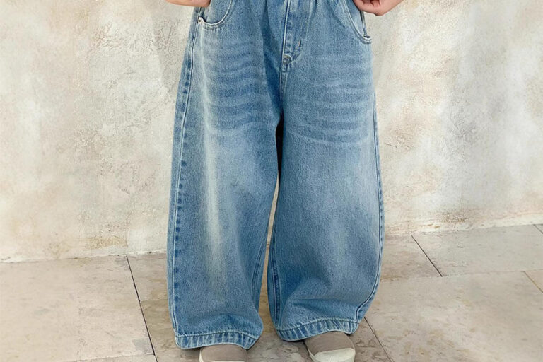 Wide-leg children jeans casual fashion denim