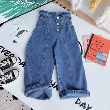 New Fall-Spring Girls Wide-Leg Children Jeans by Trusted Manufacturers