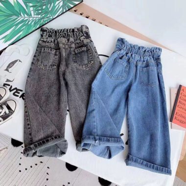 New Fall-Spring Girls Wide-Leg Children Jeans by Trusted Manufacturers