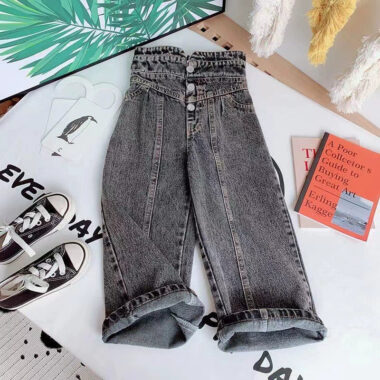 New Fall-Spring Girls Wide-Leg Children Jeans by Trusted Manufacturers