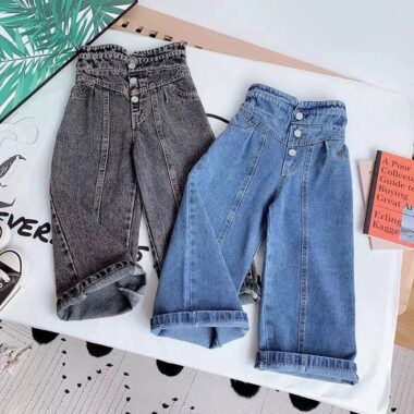 New Fall-Spring Girls Wide-Leg Children Jeans by Trusted Manufacturers