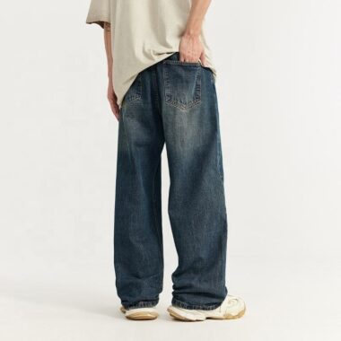 Premium loose vintage men jeans denim style