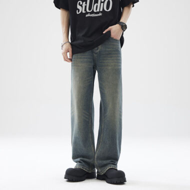 Premium loose vintage men jeans denim style