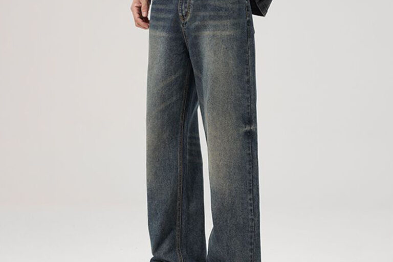 Premium loose vintage men jeans denim style