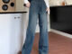 High waist wide leg women jeans from denim supplier