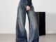 Vintage retro women jeans with casual loose fit design