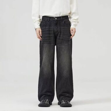 Premium custom loose men jeans high-quality denim