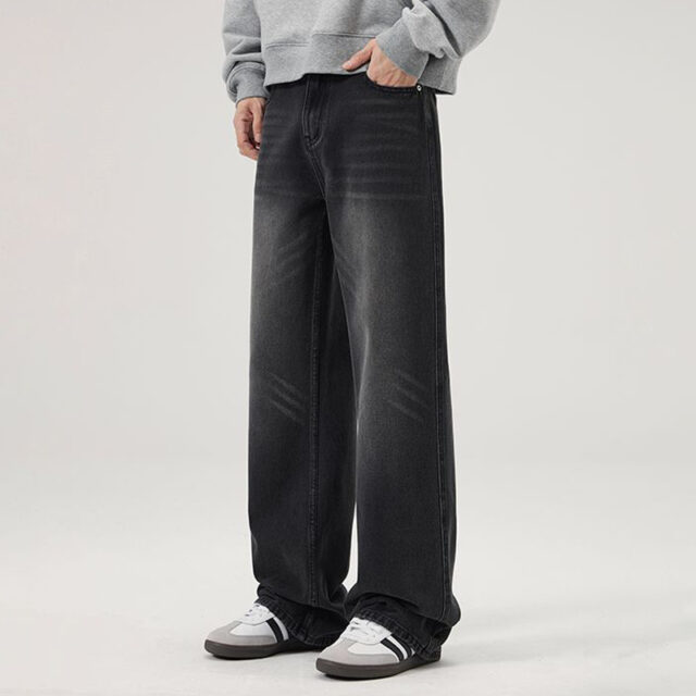 Premium custom loose men jeans high-quality denim