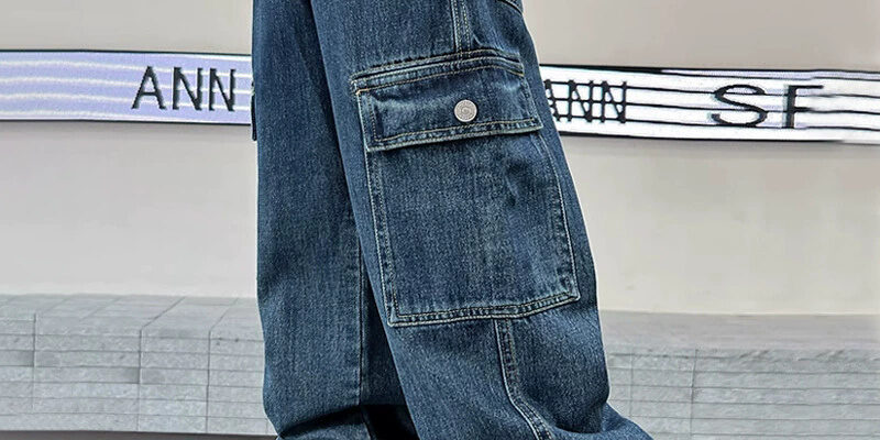 Loose High-Waist Straight-Leg Children Jeans Wholesale Manufacturer