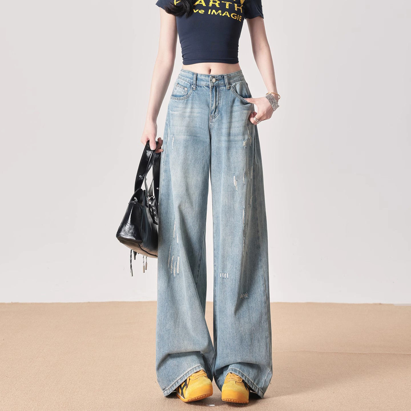 Retro High Waist Women Jeans Factory Collection (5) Vintage high waist women jeans from trusted factory