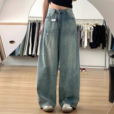 Vintage high waist women jeans from trusted factory