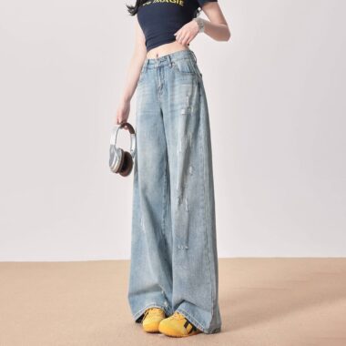 Vintage high waist women jeans from trusted factory