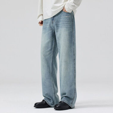 Vintage high-quality men jeans classic denim style