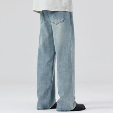 Vintage high-quality men jeans classic denim style