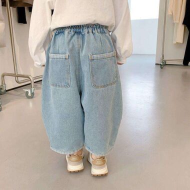 Loose casual girls Children Jeans wholesale denim