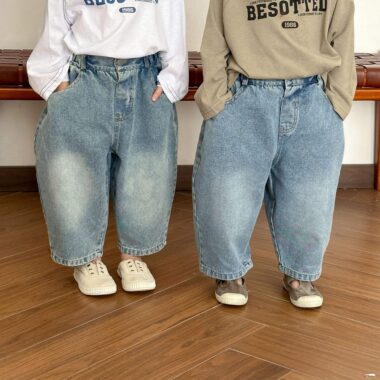 Loose casual girls Children Jeans wholesale denim