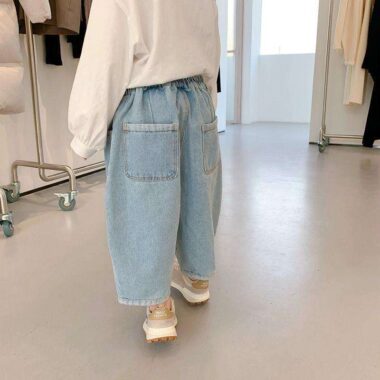 Loose casual girls Children Jeans wholesale denim