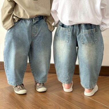 Loose casual girls Children Jeans wholesale denim