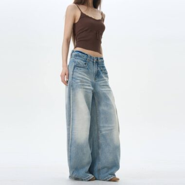 Loose fit fashion women jeans for wholesale and retail