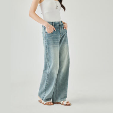 Loose fit fashion women jeans for wholesale and retail