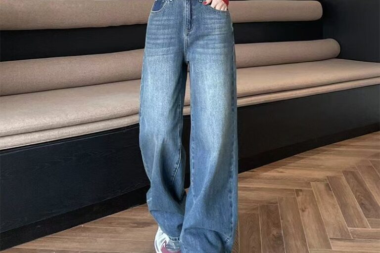 Autumn vintage slim loose high-waist women jeans