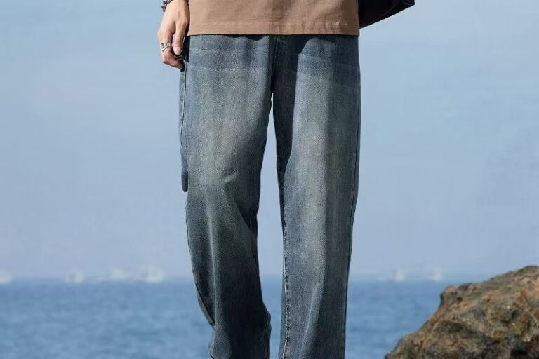 Loose straight American vintage casual men jeans