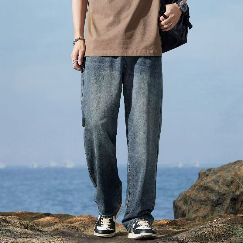 Loose straight American vintage casual men jeans