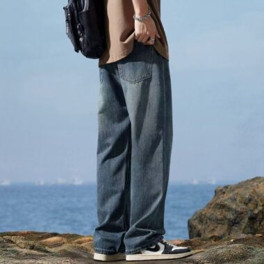 Loose straight American vintage casual men jeans