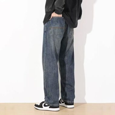 Loose straight American vintage casual men jeans