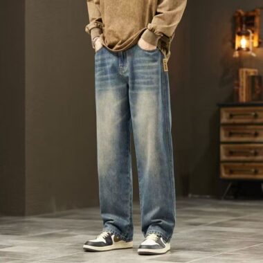 Loose straight vintage all-match men jeans