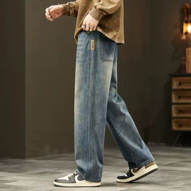 Loose straight vintage all-match men jeans