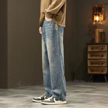 Loose straight vintage all-match men jeans