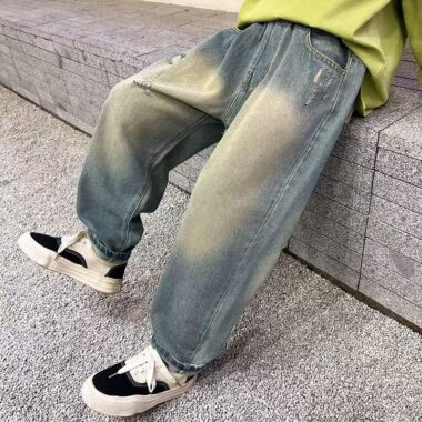Loose cartoon boys children jeans for spring and autumn