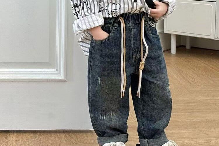 Loose casual boys children jeans for spring and autumn