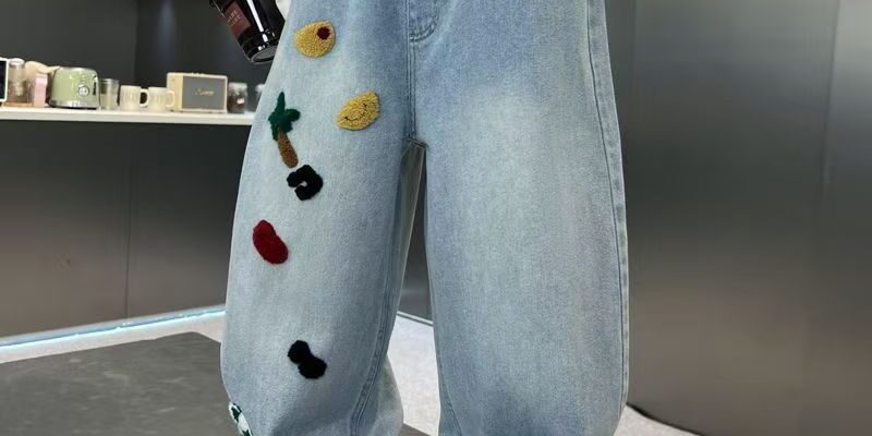 Loose straight-leg boys children jeans for spring and autumn