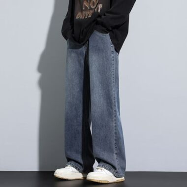 Stylish straight men jeans for spring and autumn