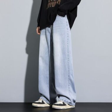 Stylish straight men jeans for spring and autumn