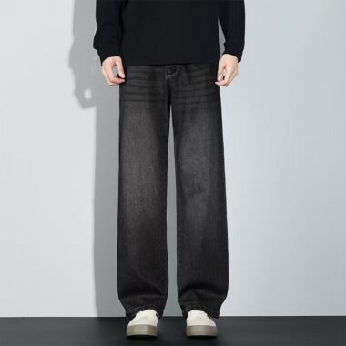 Premium vintage straight men jeans for autumn