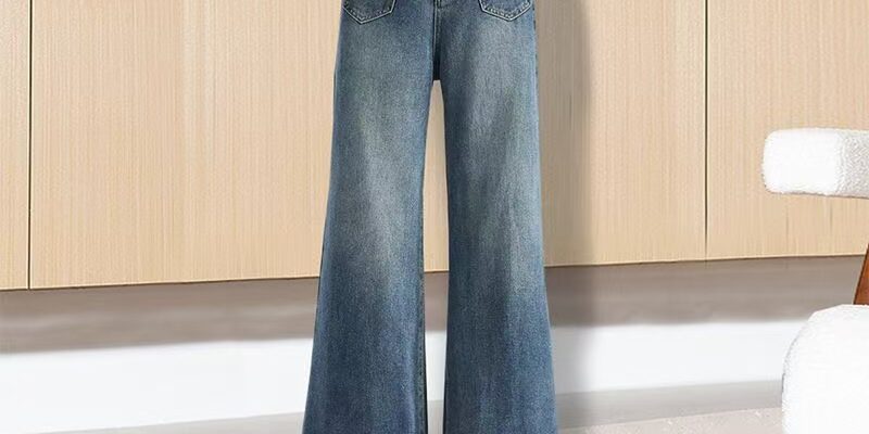 Vintage loose wide-leg slimming women jeans