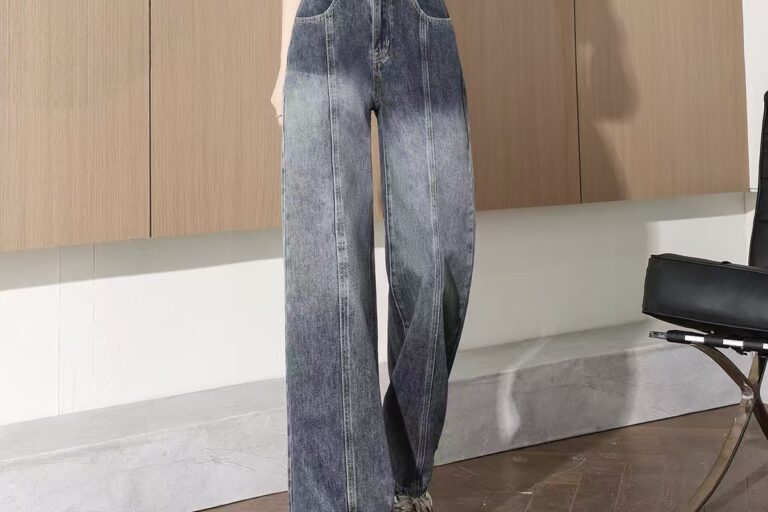 Vintage spring autumn slim loose high-waist straight women jeans